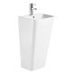 Раковина моноблок Mixxus STYLE-1101 з отвором під змішувач та переливом 440х380х830mm (MI6696)