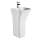 Раковина моноблок Mixxus BEVEL-1101 з отвором під змішувач та переливом 450х435х835mm (MI6697)