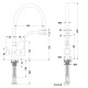 Змішувач для кухні Mixxus Premium SENNA 021 GRAPHITE з виходом для питної води (MI6827)