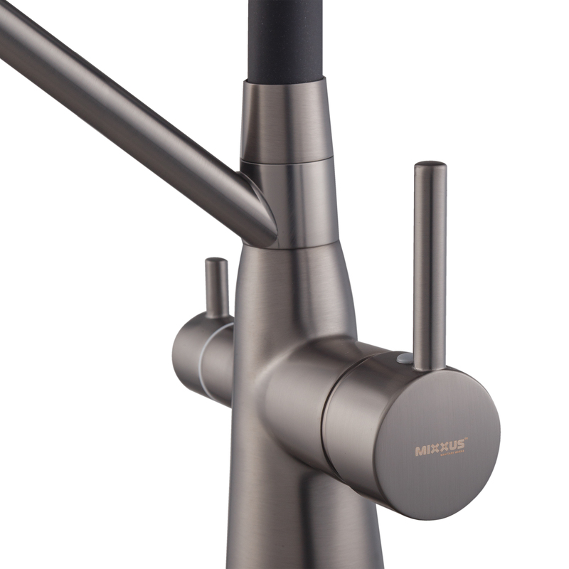 Змішувач для кухні Mixxus Premium SENNA 021 GRAPHITE з виходом для питної води (MI6827)