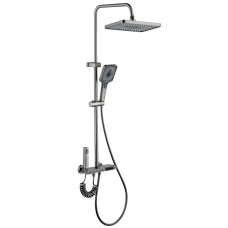 Душова колона зі змішувачем Mixxus Premium RIVIERA 009-J GRAPHITE з кнопкою перемикання, 4 режими (
