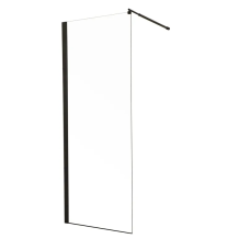 Душова перегородка Mixxus Premium FLAT SP02-80x200-TR Black Walk-In прозоре скло 8мм (MI6854)