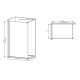 Душова перегородка Mixxus Premium FLAT SP02-80x200-TR Black Walk-In прозоре скло 8мм (MI6854)