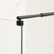 Душова перегородка Mixxus Premium FLAT SP02-140x200-TR Black Walk-In прозоре скло 8мм (MI6858)