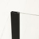 Душова перегородка Mixxus Premium FLAT SP02-140x200-TR Black Walk-In прозоре скло 8мм (MI6858)