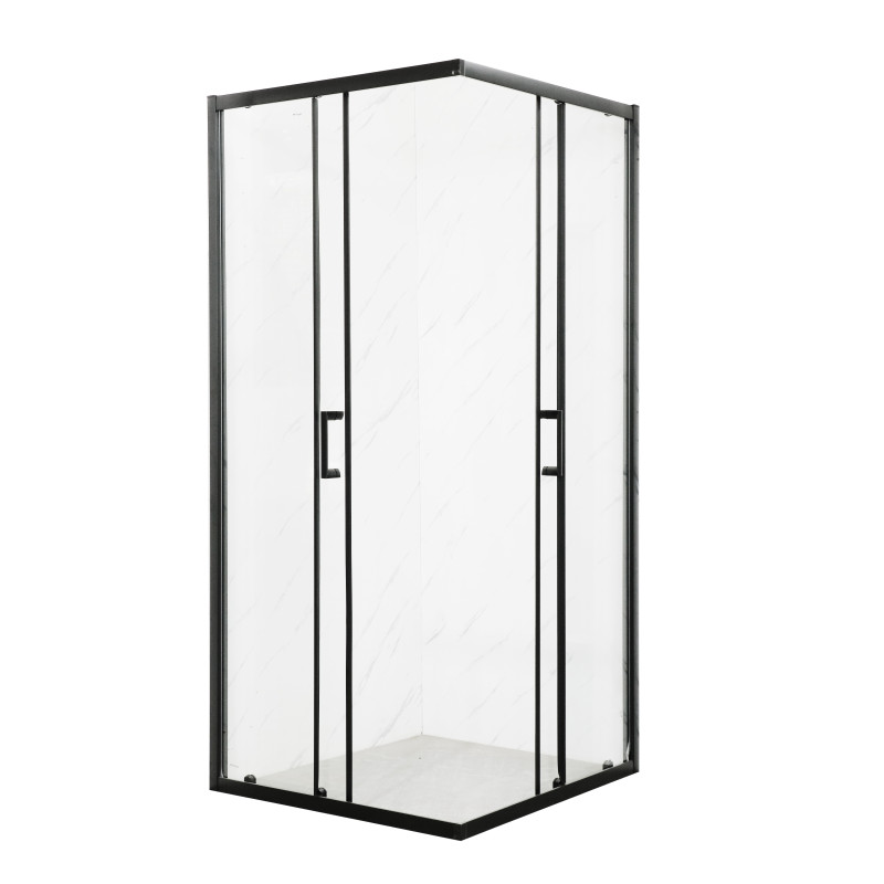 Душова кабіна без піддону Mixxus Premium DIVERSE SC02-90x90x195-TR Black прозоре скло 5мм (MI6862)