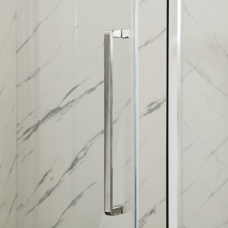 Душова кабіна без піддону Mixxus Premium BEVEL SC01-90x90x195-TR Chrome прозоре скло 6мм (MI6863)