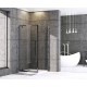 Душова кабіна без піддону Mixxus Premium BEVEL SC01-90x90x195-TR Black прозоре скло 6мм (MI6864)