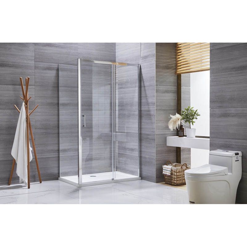 Душова кабіна без піддону Mixxus Premium DIVERSE SC03-100x80x195-TR Chrome прозоре скло 6мм (MI6865