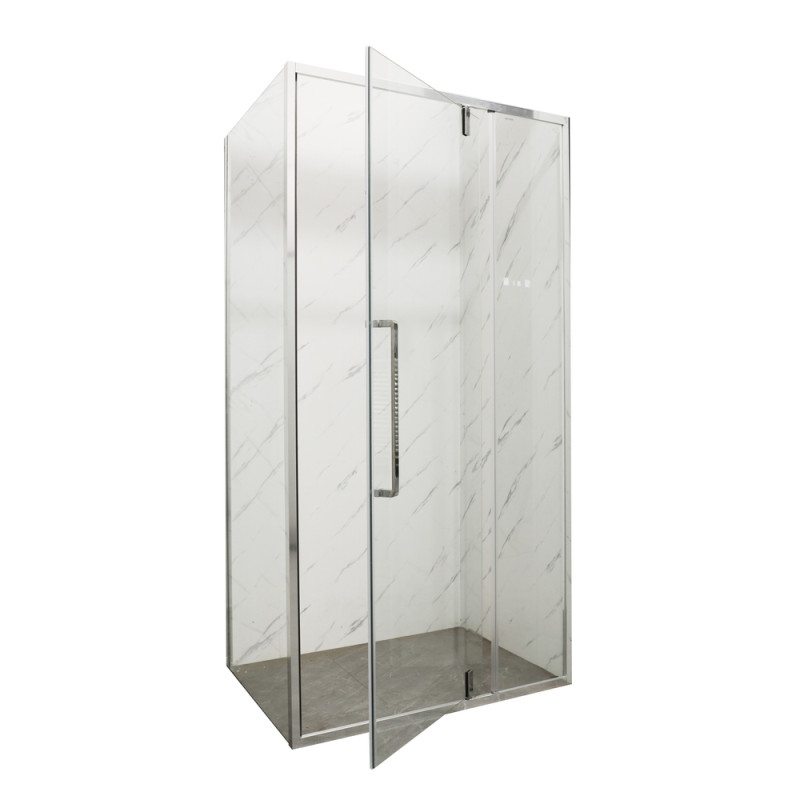Душова кабіна без піддону Mixxus Premium BEVEL SC01-100x80x195-TR Chrome прозоре скло 6мм (MI6869)