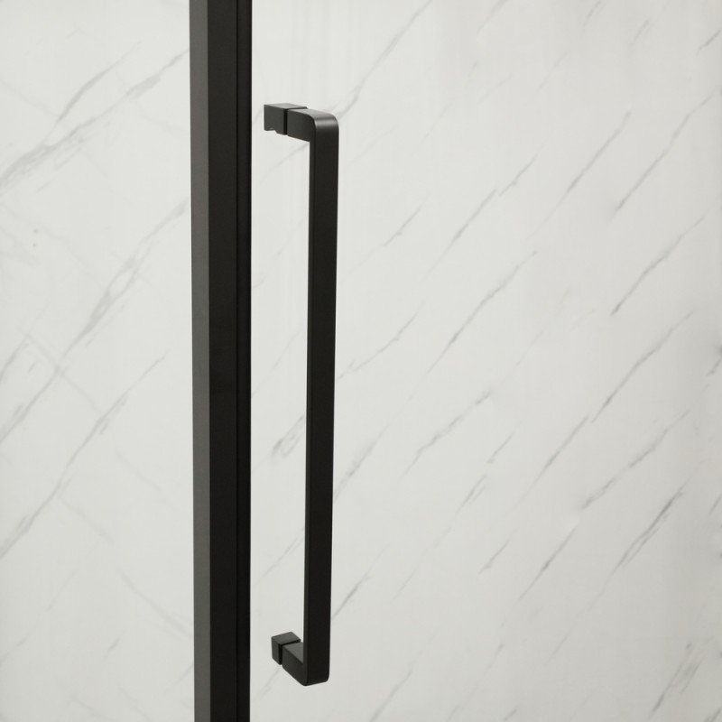 Душова кабіна без піддону Mixxus Premium BEVEL SC01-120x80x195-TR Black прозоре скло 6мм (MI6872)