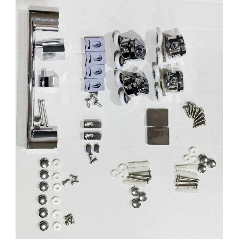 Двері в нішу Mixxus Premium DIVERSE SD01-140x185-TR Chrome прозоре скло 5мм (MI6874)