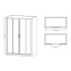 Двері в нішу Mixxus Premium DIVERSE SD01-160x185-TR Chrome прозоре скло 5мм (MI6875)