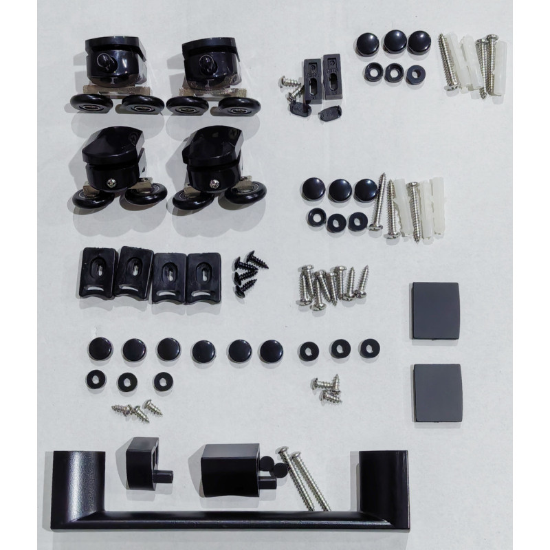 Двері в нішу Mixxus Premium DIVERSE SD01-100x185-TR Black прозоре скло 5мм (MI6876)