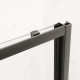 Двері в нішу Mixxus Premium DIVERSE SD01-100x185-TR Black прозоре скло 5мм (MI6876)