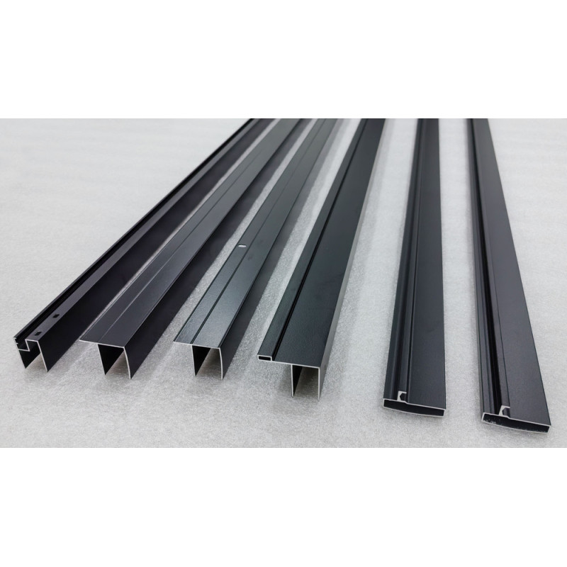 Двері в нішу Mixxus Premium DIVERSE SD01-120x185-TR Black прозоре скло 5мм (MI6877)