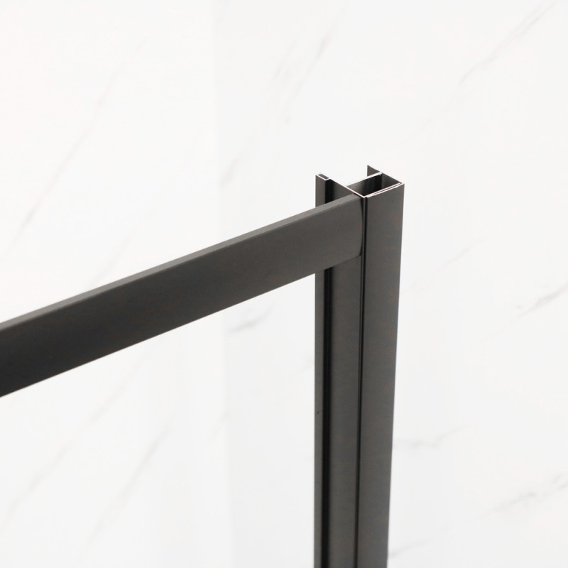 Двері в нішу Mixxus Premium DIVERSE SD01-140x185-TR Black прозоре скло 5мм (MI6878)