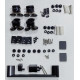 Двері в нішу Mixxus Premium DIVERSE SD01-140x185-TR Black прозоре скло 5мм (MI6878)