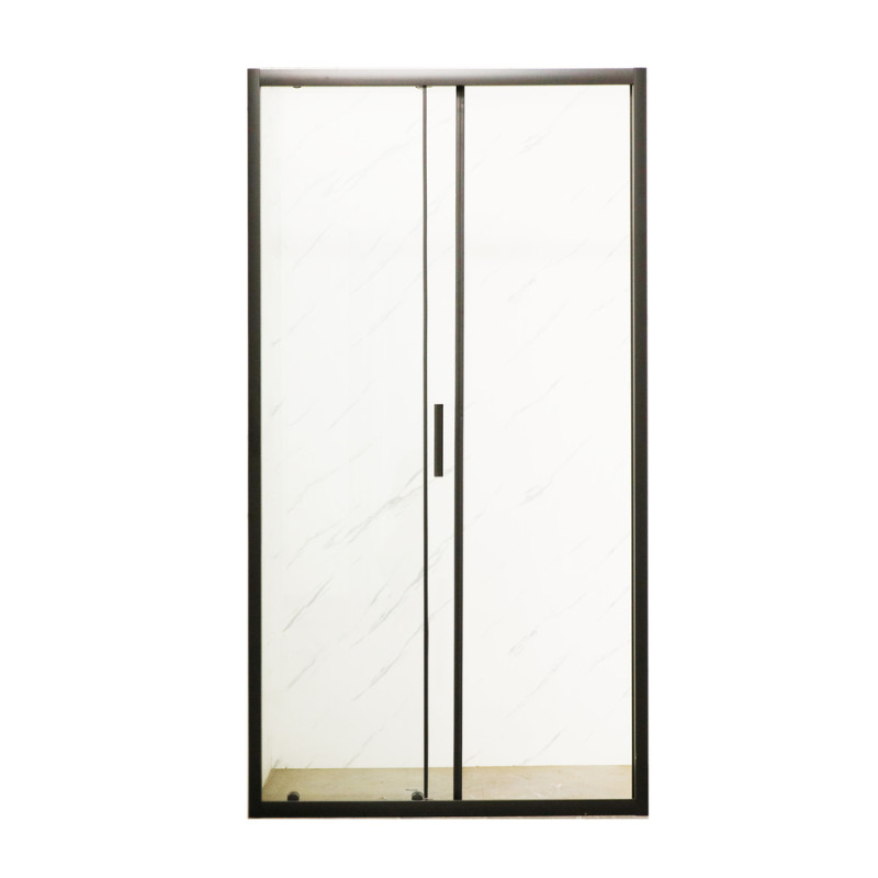 Двері в нішу Mixxus Premium DIVERSE SD01-140x185-TR Black прозоре скло 5мм (MI6878)