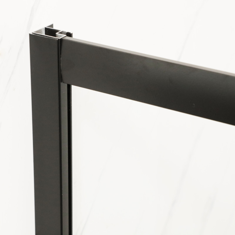 Двері в нішу Mixxus Premium DIVERSE SD01-160x185-TR Black прозоре скло 5мм (MI6879)