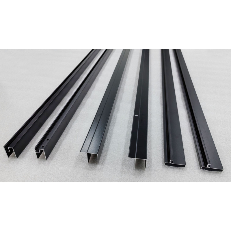 Двері в нішу Mixxus Premium DIVERSE SD01-160x185-TR Black прозоре скло 5мм (MI6879)