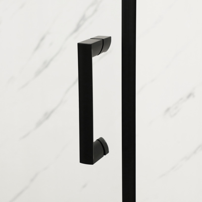 Двері в нішу Mixxus Premium DIVERSE SD01-160x185-TR Black прозоре скло 5мм (MI6879)