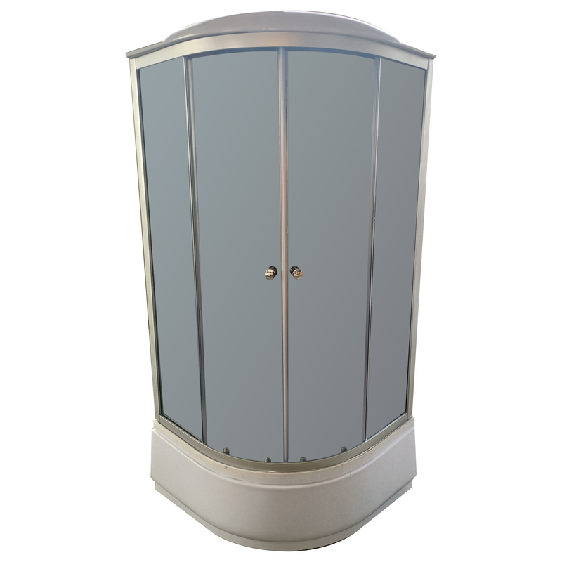 Бокс душовий без гідромасажу Mixxus STRONG SB01-90x90x215-FB SATIN з високим піддоном (MI6884)
