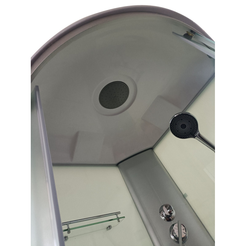Бокс душовий без гідромасажу Mixxus STRONG SB01-90x90x215-FB SATIN з високим піддоном (MI6884)
