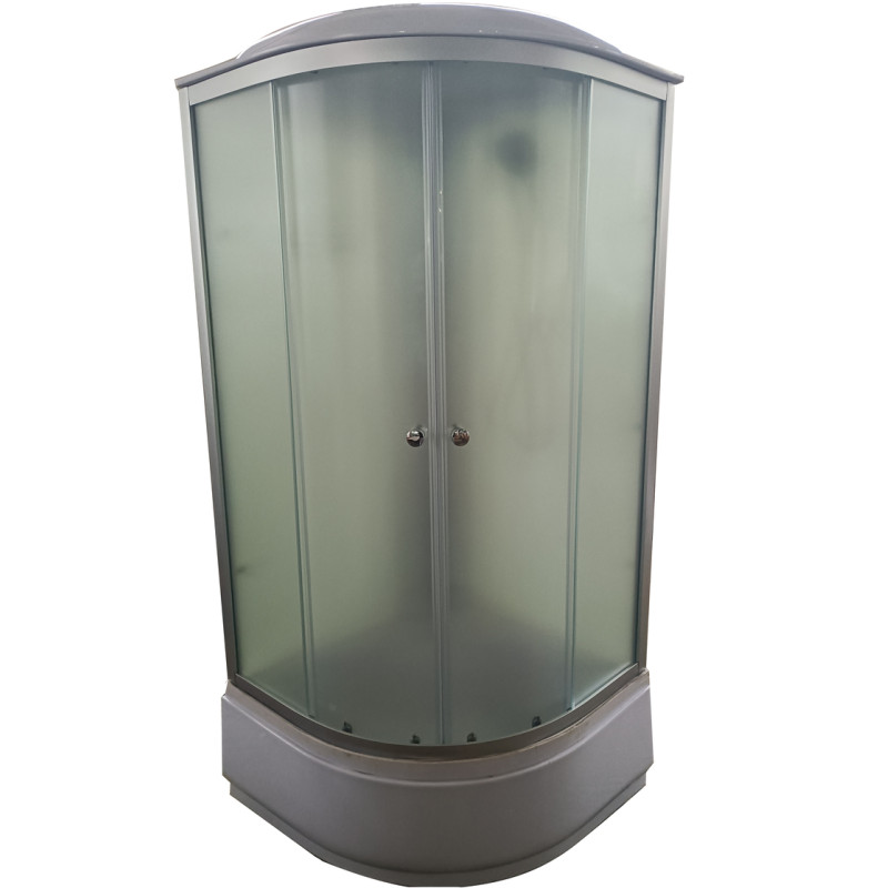 Бокс душовий без гідромасажу Mixxus STRONG SB01-90x90x215-FB SATIN з високим піддоном (MI6884)
