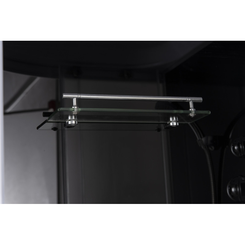 Бокс душовий без гідромасажу Mixxus STRONG SB02-90x90x215-FB SATIN з низьким піддоном (MI6886)