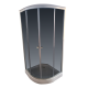 Бокс душовий без гідромасажу Mixxus STRONG SB02-90x90x215-GR SATIN з низьким піддоном (MI6887)