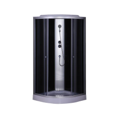 Бокс душовий без гідромасажу Mixxus STRONG SB02-90x90x215-GR SATIN з низьким піддоном (MI6887)