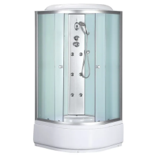 Бокс душовий з гідромасажем Mixxus STRONG SBH01-90x90x215-FB SATIN з високим піддоном (MI6888)