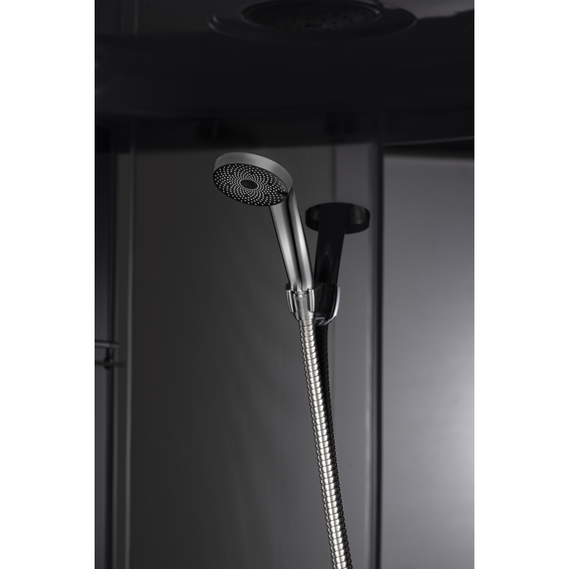 Бокс душовий з гідромасажем Mixxus STRONG SBH02-90x90x215-FB SATIN низький піддон (MI6890)