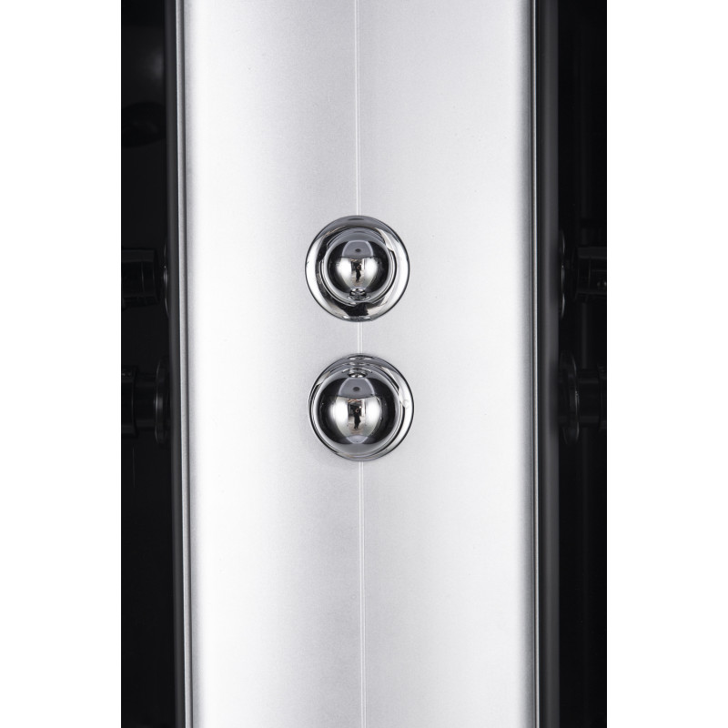 Бокс душовий з гідромасажем Mixxus STRONG SBH02-90x90x215-FB SATIN низький піддон (MI6890)
