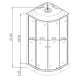 Бокс душовий з гідромасажем Mixxus STRONG SBH02-90x90x215-FB SATIN низький піддон (MI6890)