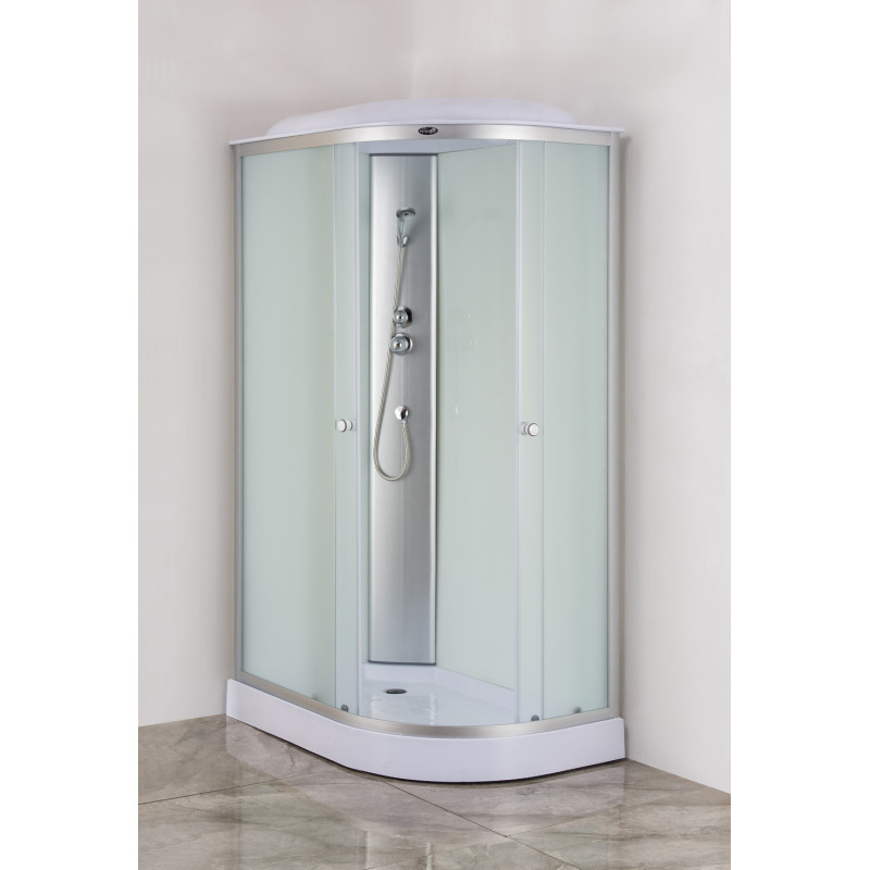 Бокс душовий без гідромасажу Mixxus WAVE SB02-120x80x215-L-FB SATIN з низьким піддоном (MI6892)