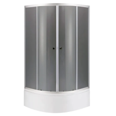 Душова кабіна з високим піддоном Mixxus PLAIN SCT01-90x90x195-GR SATIN сіре тоноване скло 4мм (MI6895)