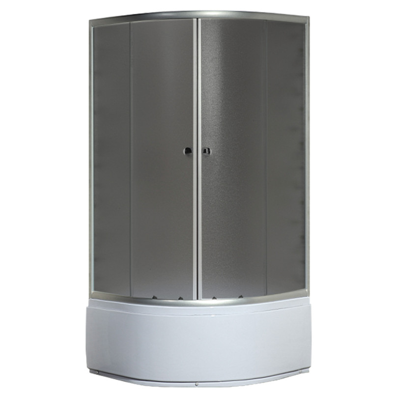 Душова кабіна з високим піддоном Mixxus PLAIN SCT01-90x90x195-GR SATIN сіре тоноване скло 4мм (MI6895)