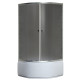 Душова кабіна з високим піддоном Mixxus PLAIN SCT01-90x90x195-GR SATIN сіре тоноване скло 4мм (MI6895)