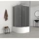 Душова кабіна з високим піддоном Mixxus PLAIN SCT01-90x90x195-GR SATIN сіре тоноване скло 4мм (MI6895)