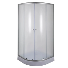 Душова кабіна з низьким піддоном Mixxus PLAIN SCT02-90x90x195-FB SATIN матове скло 4мм (MI6896)