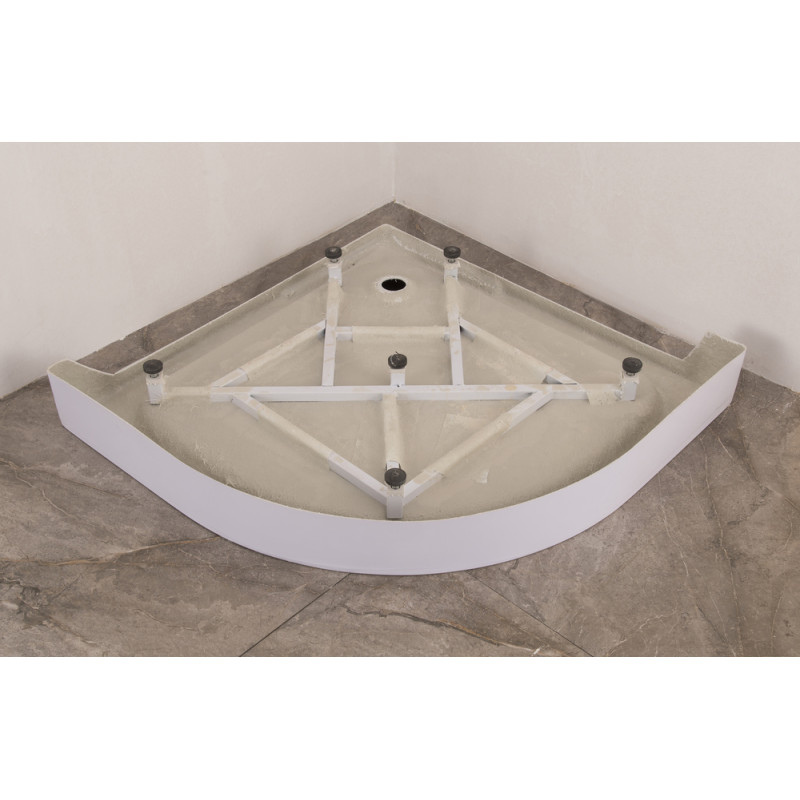 Душова кабіна з низьким піддоном Mixxus PLAIN SCT02-90x90x195-FB SATIN матове скло 4мм (MI6896)