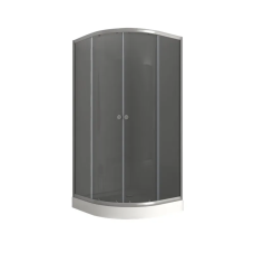 Душова кабіна з низьким піддоном Mixxus PLAIN SCT02-90x90x195-GR SATIN сіре тоноване скло 4мм (MI68