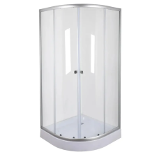 Душова кабіна без піддону Mixxus PLAIN SC01-90x90x185-TR CHROME прозоре скло 4мм (MI6899)