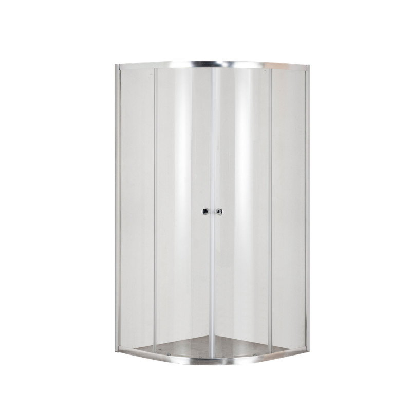 Душова кабіна без піддону Mixxus PLAIN SC01-90x90x185-TR CHROME прозоре скло 4мм (MI6899)