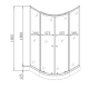 Душова кабіна з низьким піддоном Mixxus PLAIN SCT02-90x90x195-TR GRAPHITE прозоре скло 4мм (MI6901)