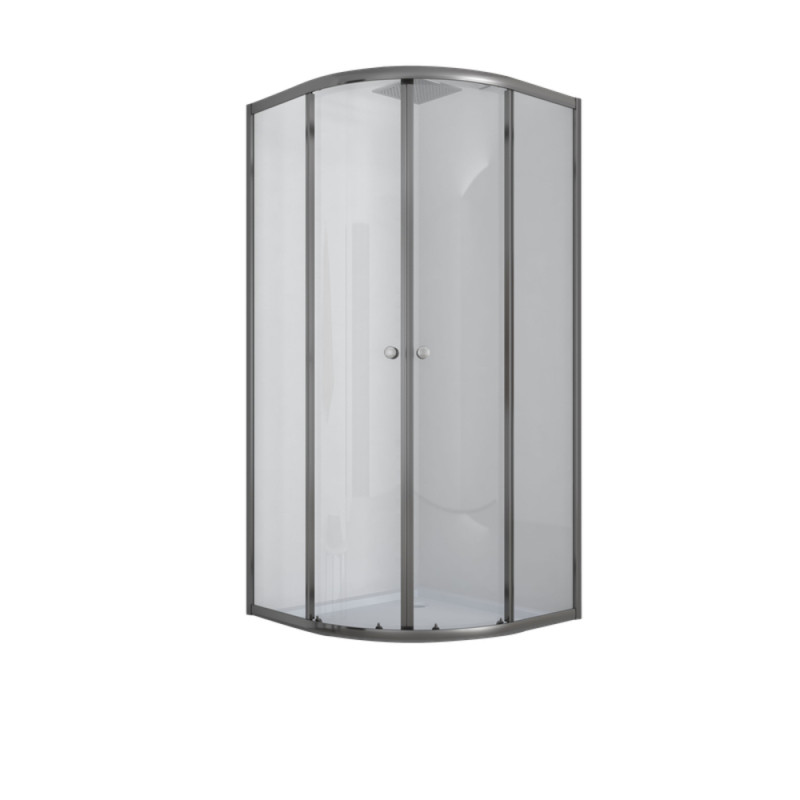 Душова кабіна без піддону Mixxus PLAIN SC01-90x90x185-TR GRAPHITE прозоре скло 4мм (MI6902)