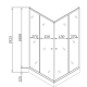Душова кабіна з низьким піддоном Mixxus CUBIC SCT01-90x90x195-FB CHROME матове скло 4мм (MI6903)