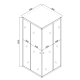 Душова кабіна без піддону Mixxus CUBIC SC01-90x90x185-TR GRAPHITE прозоре скло 4мм (MI6907)